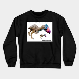 Prehistoric Extinct Phorusrhacidae Terror Flightless Bird Print Crewneck Sweatshirt